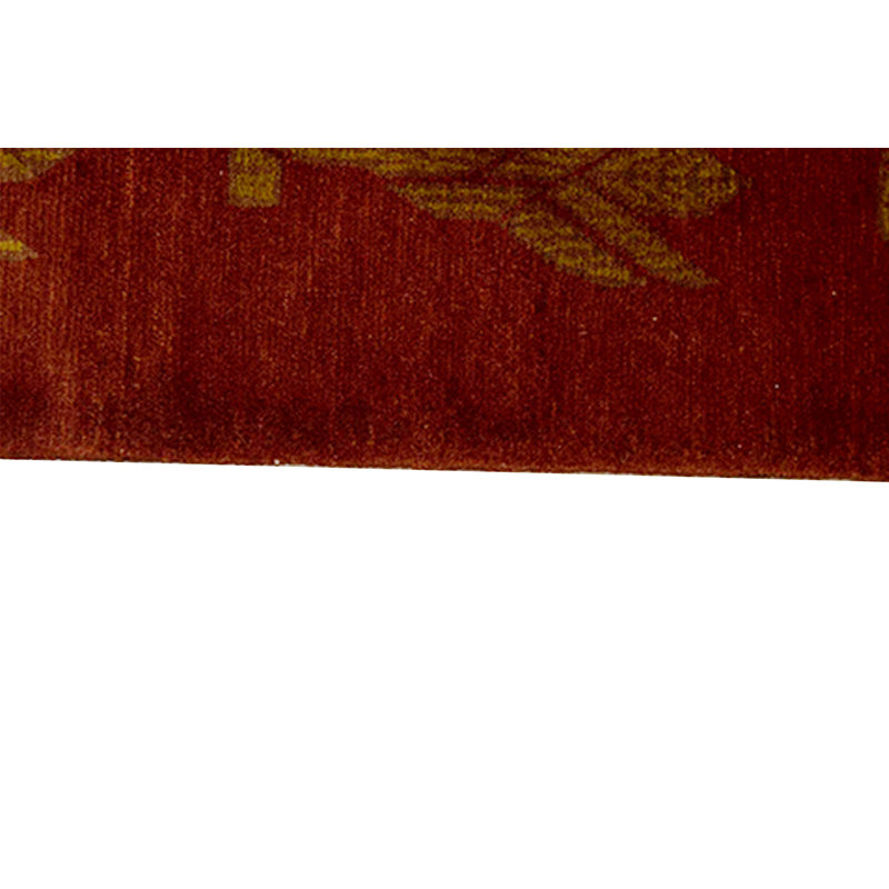 Hand-Knotted High-Quality Rust Area Rug