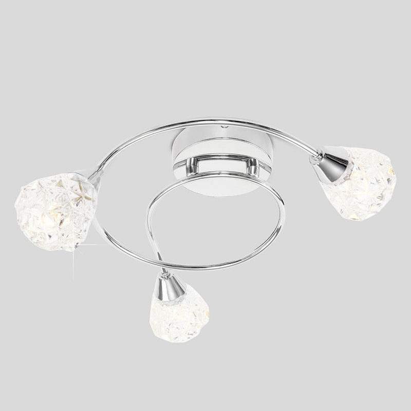 Goodson Glass Semi Flush Mount, Without Bulb