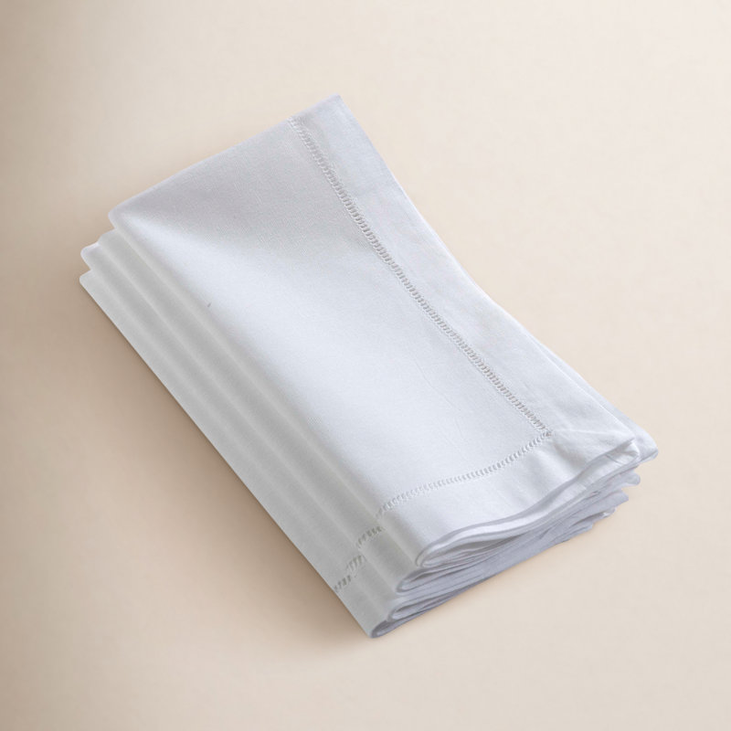 Serviette Gelder, L 12 po x L 12 po, Blanc