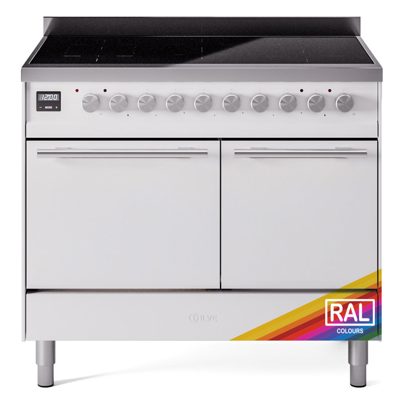 Cuisinière à induction ILVE Professional Plus II 40 pouces avec 6 éléments à induction (porte vitrée)