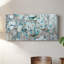 Bleu sarcelle - Toile tendue avec châssis - Prêt à accrocher-2004032094