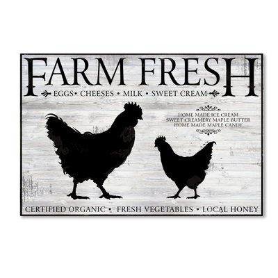 « farm fraîche », publicité rétro sur toile tendue