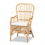 Fauteuil moderne et contemporain en rotin naturel