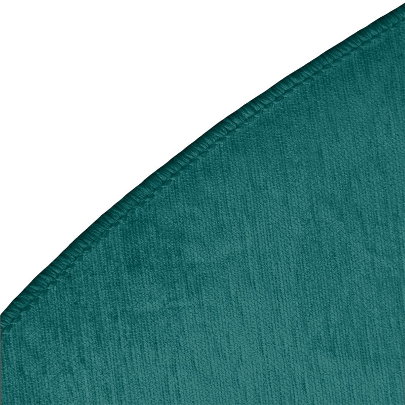 Tapis vert/bleu marine tissé à plat Seattle, Rond 5 pi