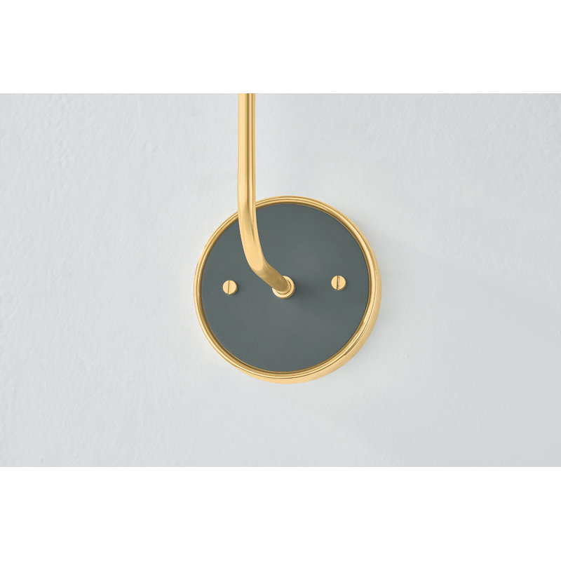 Applique murale 1 lumière en lin Wedgewood 8 "Empire par Mark D. Sikes pour Hudson Valley Lighting, Noir