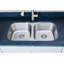 Évier de cuisine à double cuve encastré l 33 po x l 18 po avec souches et grilles de panier Craftsmen Series