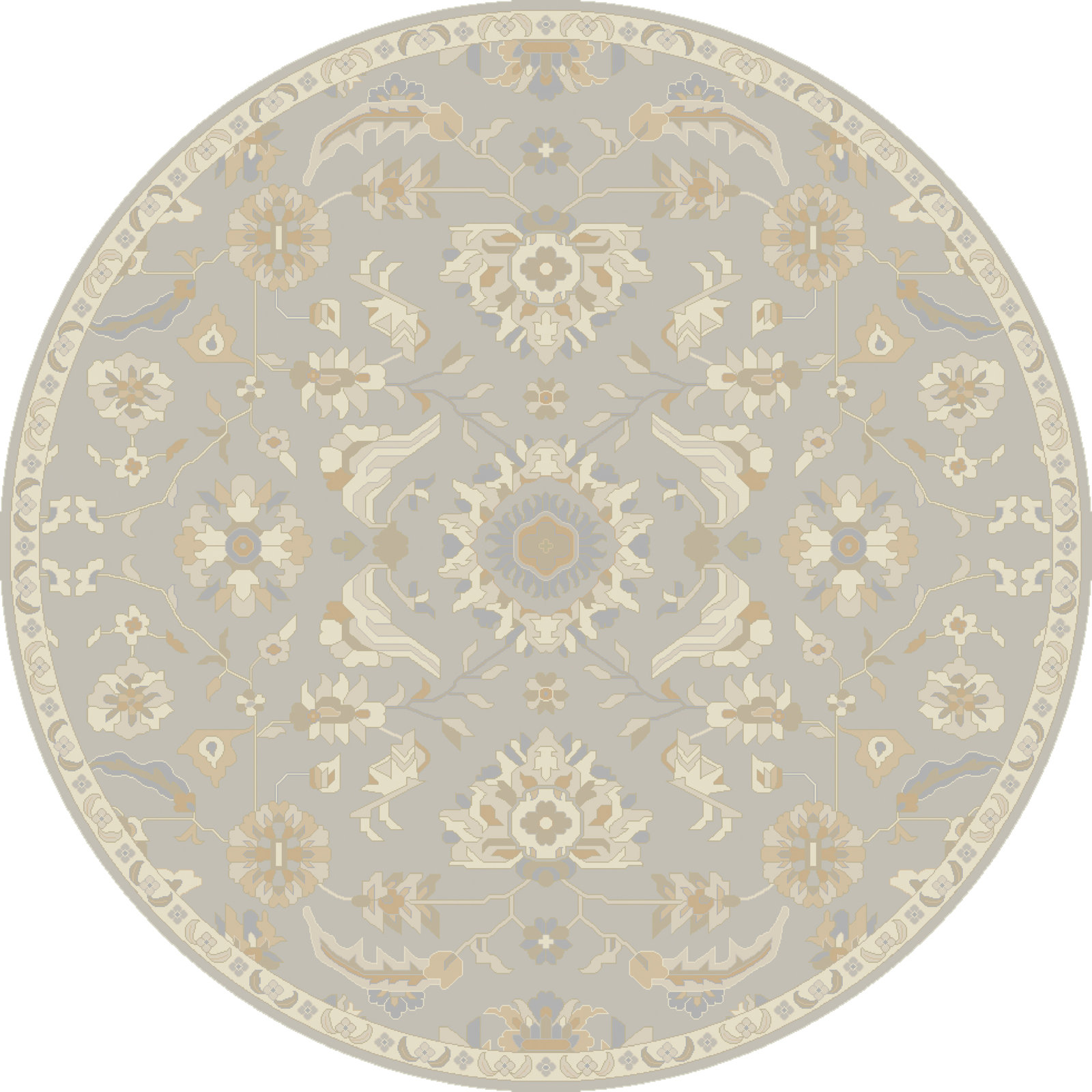 Arden Handmade Wool Pale Blue; Beige; Olive; Charcoal; Tan Rug, Round 8'