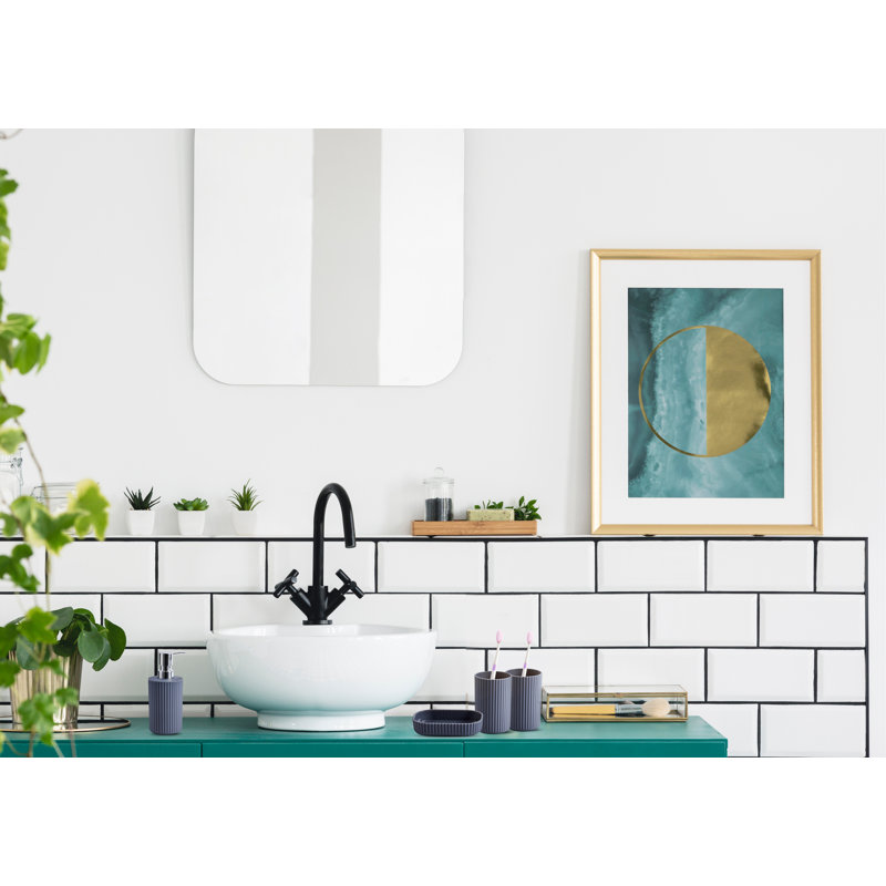 Carletha Bathroom Accessory Set, Grey