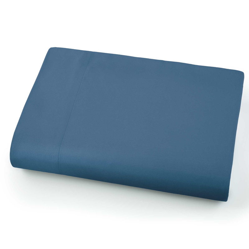 Vilano Oversized 132 inch x 110 inch Microfiber XL Flat Sheet wrinkle resistant for deep mattresses, Coronet Blue