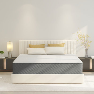 12" full mattress pillow top hybrid mattress memory foam medium firm, CertiPUR-US, SGS Certified