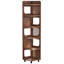 Bibliothèque 71,65 "de haut à 6 niveaux de style brun rustique pour coin salon, bureau, chambre à coucher
