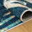 Merzglyphs by Katie Merz Galaxy Teal Space Machine Washable Area Rug-2046015385