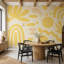Papier peint abstrait coup de pinceau jaune-1465375225-1465375170