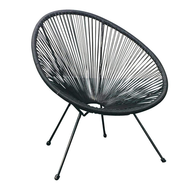 Chaise de patio ovale Sampson, Noir