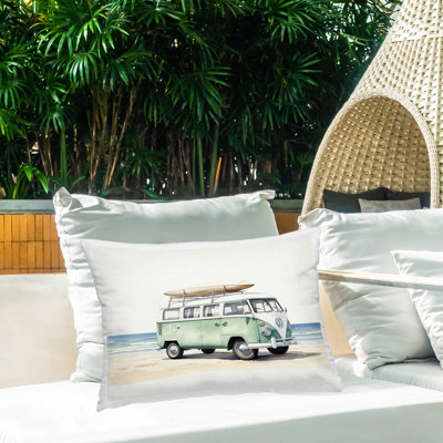 Coussin d'extérieur imprimé tropical Summer Ride par Arlington Prints