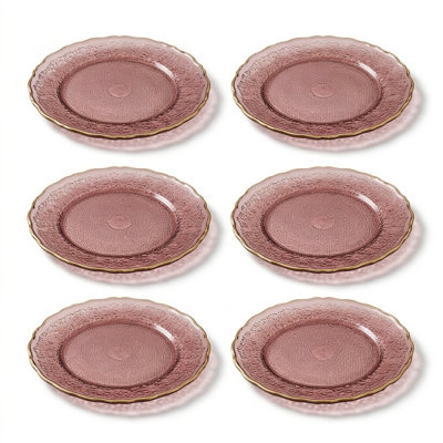 Glass Dessert Plate Set