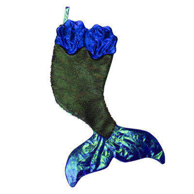 Chaussette de Noël sirène irisée 24 po