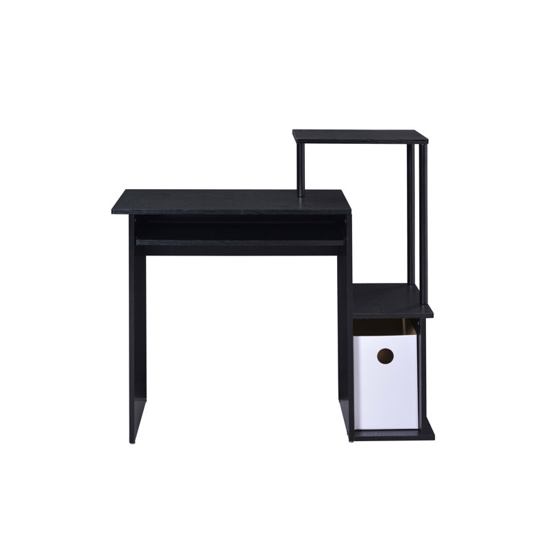 Lyphre Black Finish Computer Desk, Black