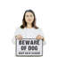 Enseigne en plastique 11 "x 17" Beware Of Dog-119528525