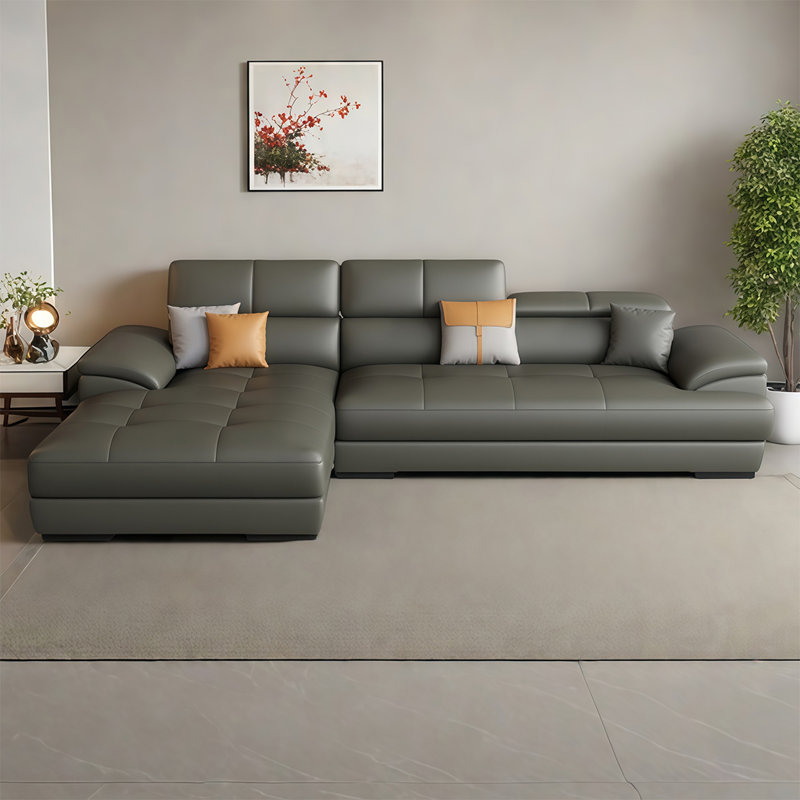 Nordic modern simple sofa, 28" H x 140.55" W x 70.86" D