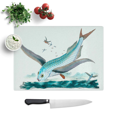 Glass Flying-Fish by Edward Donovan Chopping Board