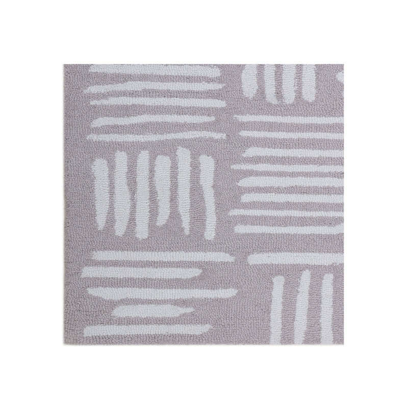 Tapis taupe touffeté à la main, Rectangle 8 pi x 10 pi