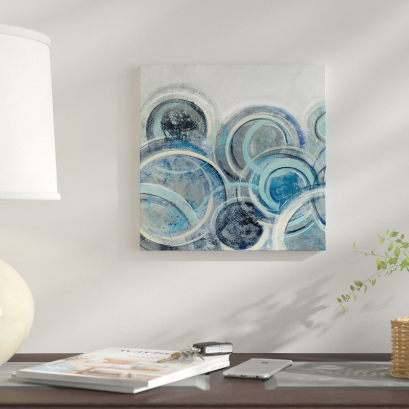 «Variation Blue Gray II» par Silvia Vassileva, impression sur toile tendue sur châssis, H 26 po x l 26 po x P 1,5 po