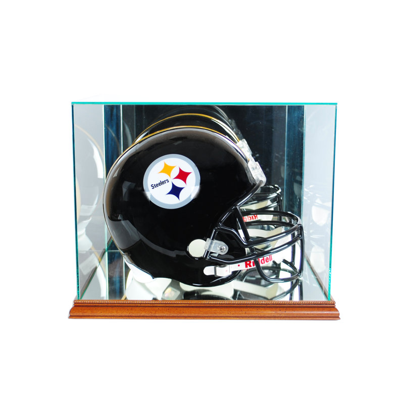 Présentoir rectangulaire pour casque de football, Noyer