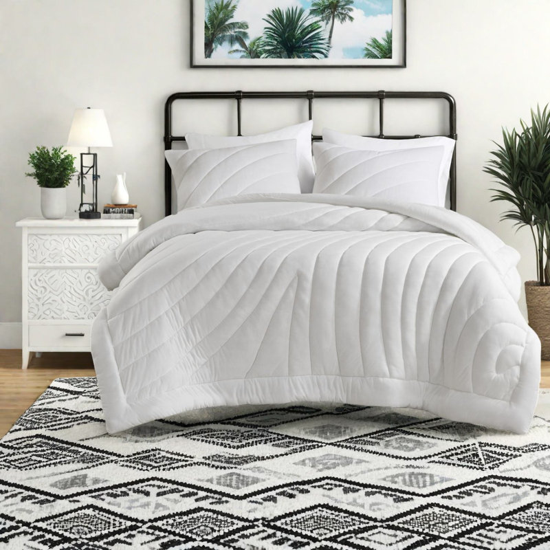 Ensembles de literie moelleux 2 pièces Soft and Cosy, édredon simple en jersey de polyester moderne pour la maison
