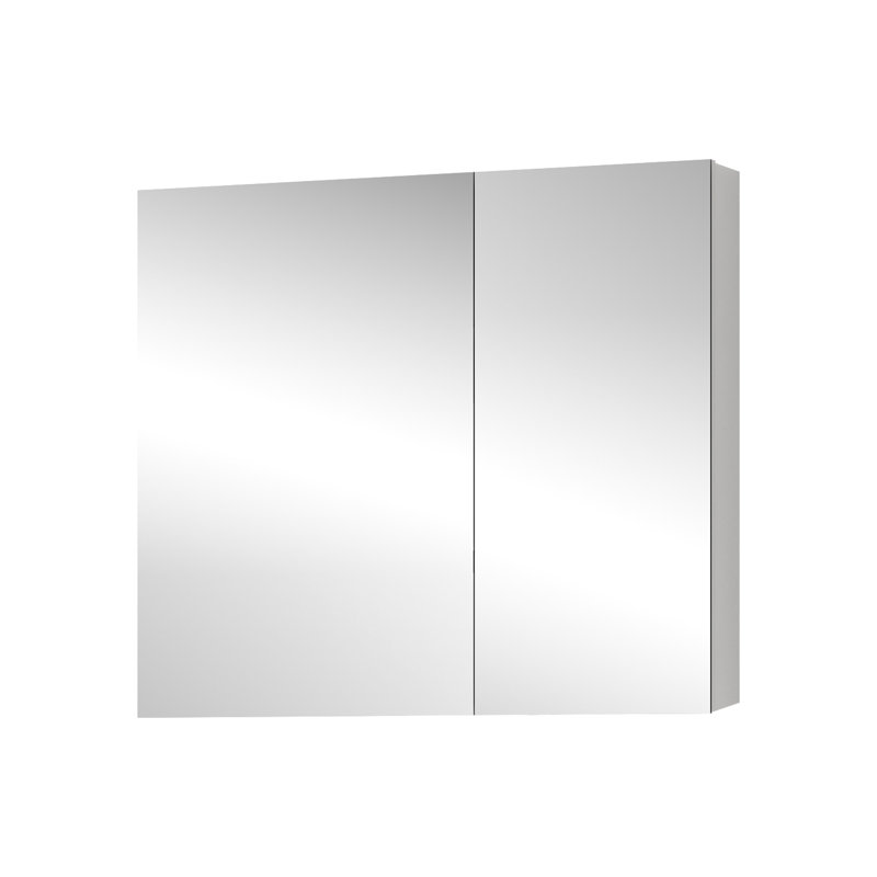 Armoire à pharmacie de salle de bain avec rebords biseautés H 30 po x l 30 po, miroir haute définition, bois d'ingénierie blanc, charnières à fermeture douce et espace de rangement X Edge pour une utilisation silencieuse