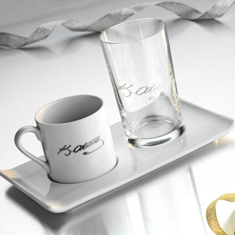 Porcelain Espresso Cup and Saucer