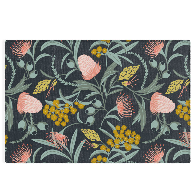 Tapis rectangulaire Eleanor avec envers antidérapant, Rectangle 5 pi x 7 pi
