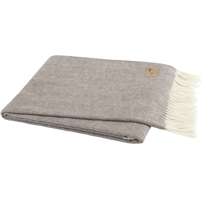 Italian Herringbone Throw, Mink