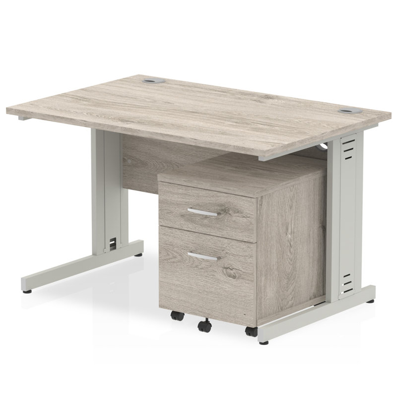 Zetta Metal Base Executive Desk, 73 cm H x 140 cm W x 80 cm D