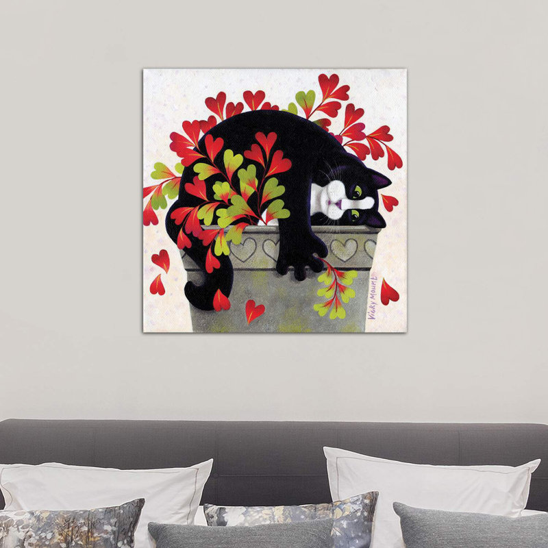 Love Pot 1 Piece Wrapped Canvas Painting, 66.04 cm H x 66.04 cm W x 3.175 cm D