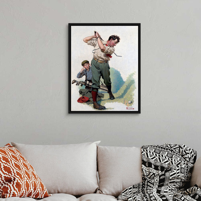 Art mural sur toile Norman Rockwell, H 32 po x l 26 po x P 1,75 po, Cadre flottant noir
