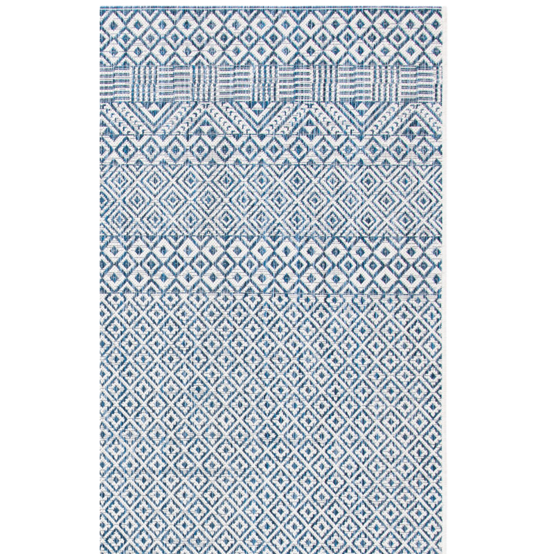 Tapis d'intérieur / extérieur à motif géométrique Sisneros Performance, Tapis de couloir 2 pi 3 po x 14 pi