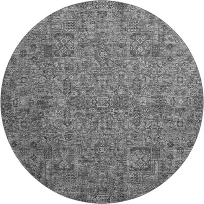 Premium Machine Washable Cerrito AMF611 Charcoal Rug