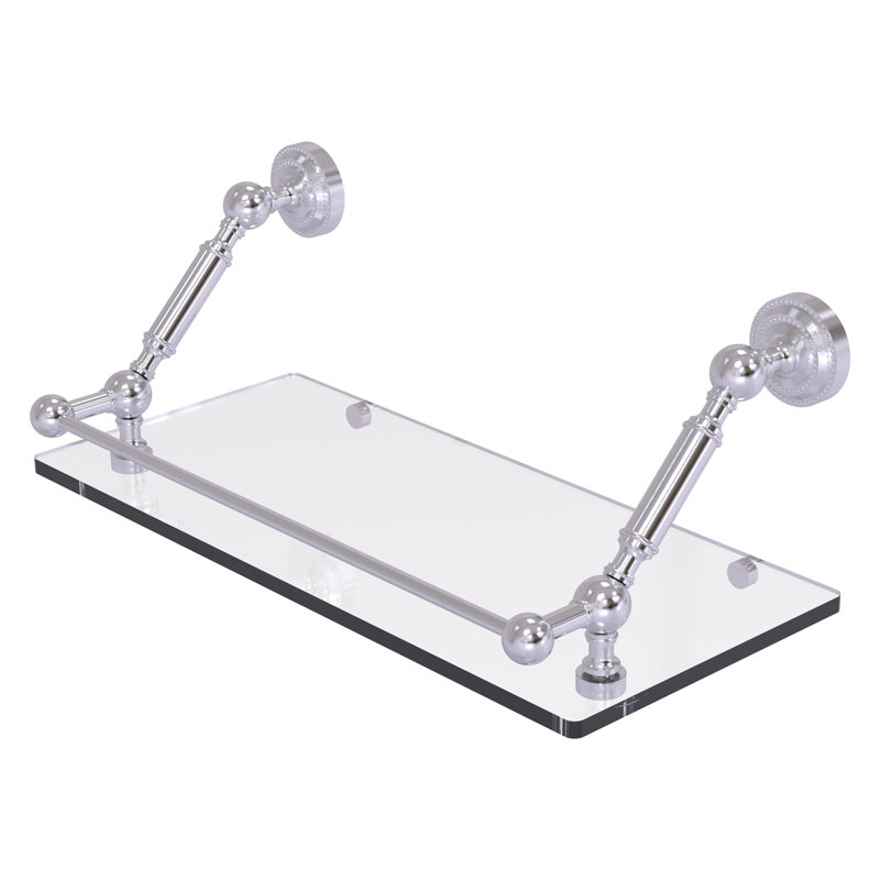 Marchmont Bracket Shelf, Satin Chrome, 7.3" H x 18" W x 8.6" D