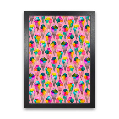 Cute Ice Creams Kids Pink - Print
