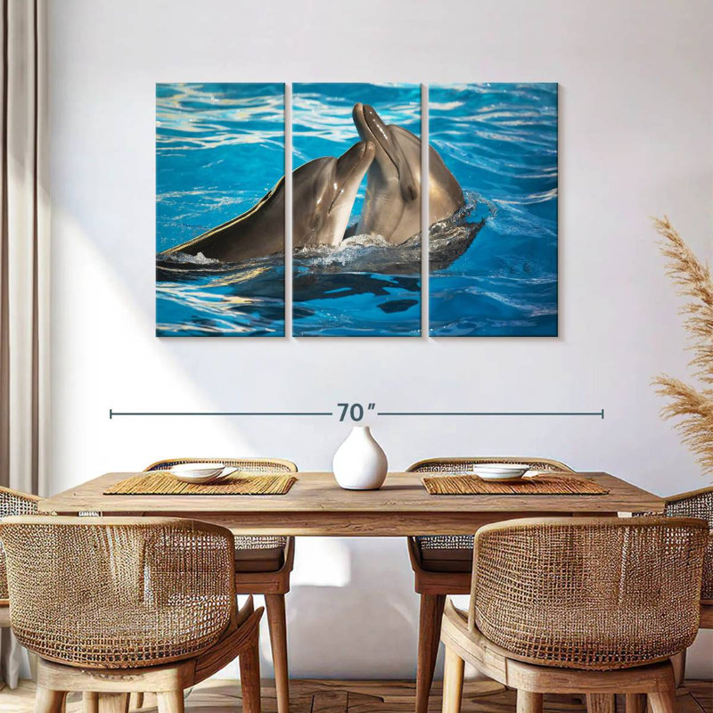 Dauphins à gros nez Brampt, H 36 po x l 57 po