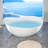 63" Freestanding Solid Surface Bathtub with Overflow & Pop-Up Drain-116271817
