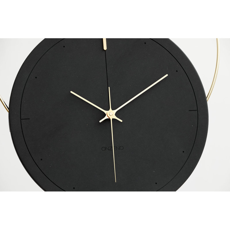 Design Wall Clock The Grey Antler, Black