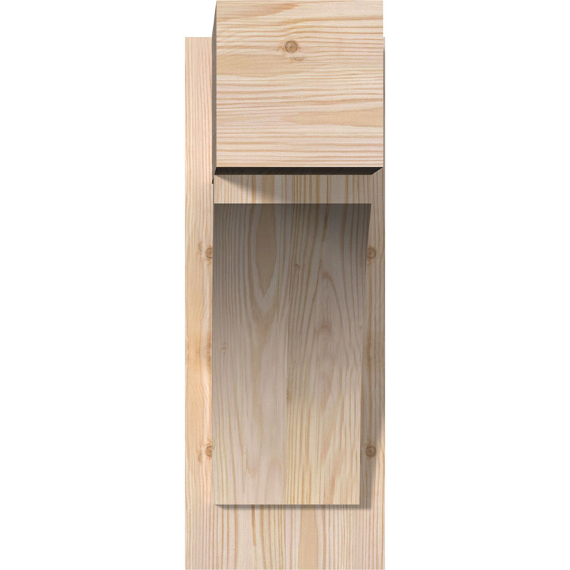 Bloc de bois rustique Thorton, P 14 po x H 26 po, Cèdre rouge de l'Ouest de 6 po (sciage brut)