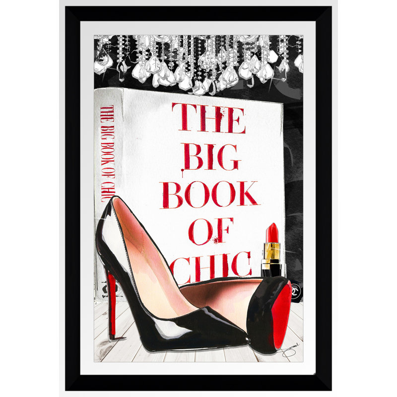 «Book of Chic 2», impression, H 39,5 po x l 27,5 po x P 0,75 po, Acrylique avec cadre noir