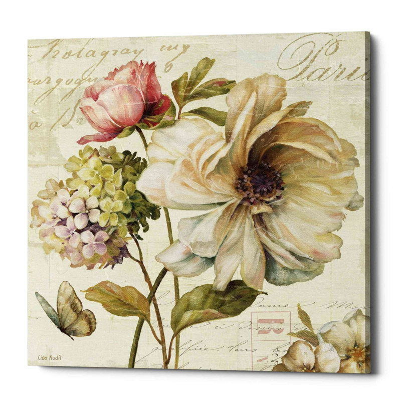 «Marche de Fleurs» par Lisa Audit, art mural sur toile, H 18 po x l 18 po x P 0,75 po