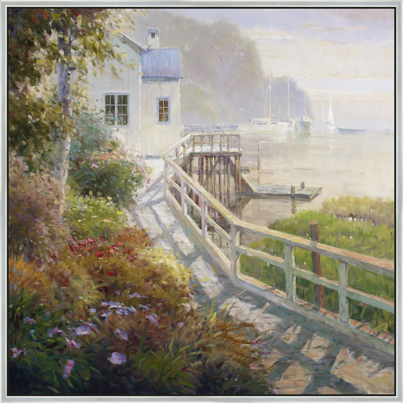 Harbor Pathway Print, 47" H x 47" W, Silver