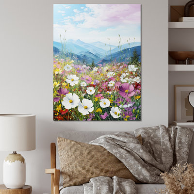 «Pink Ferns Hill In Canada I», reproduction sur toile