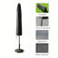 Housse de parasol noire imperméable - 30 x 160 cm avec fermeture à glissière, boucle à ressort, coutures scellées, tissu en polyester enduit de PVC