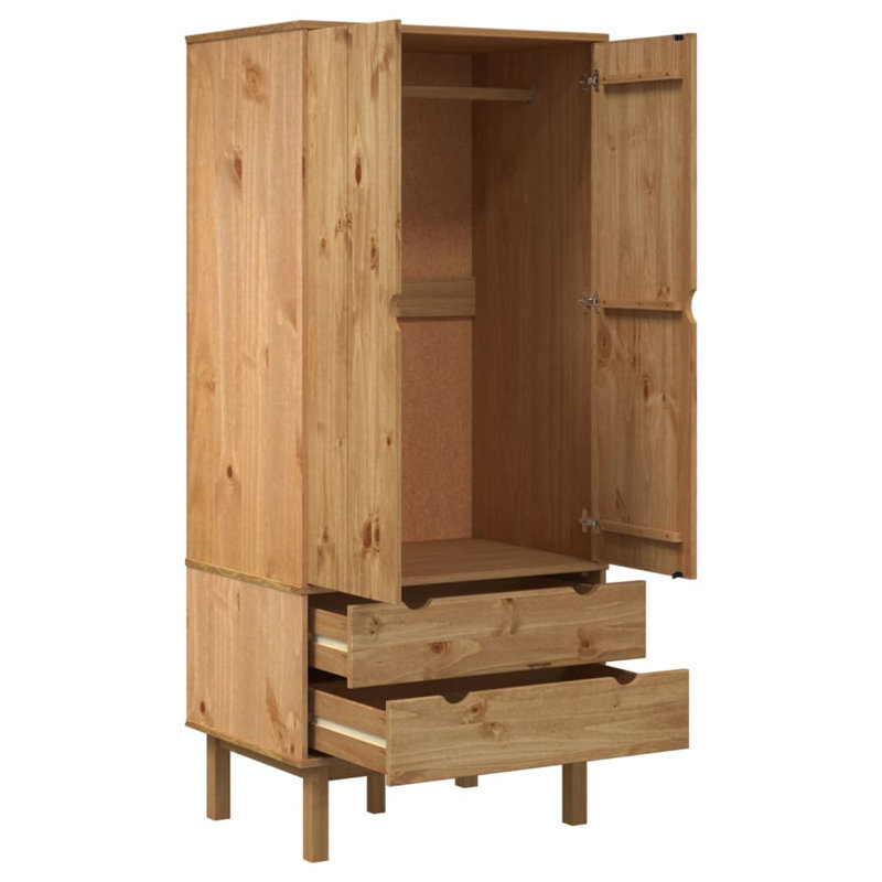 2 Door Wardrobe, Brown